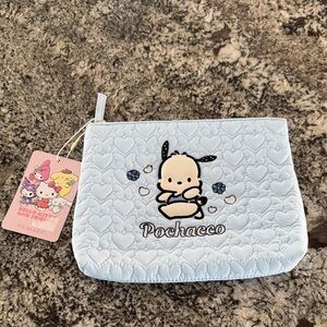 Primark Sanrio Pochacco light blue heart quilted pouch